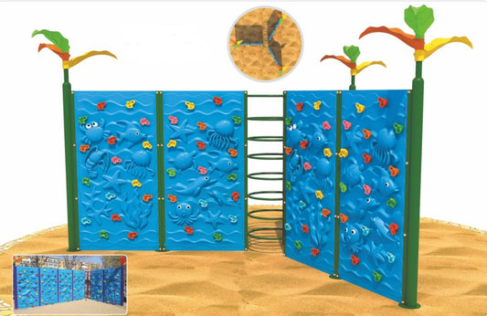 Muro para Escalar Infantil Temático para Exterior - Modelo Ocean Climber